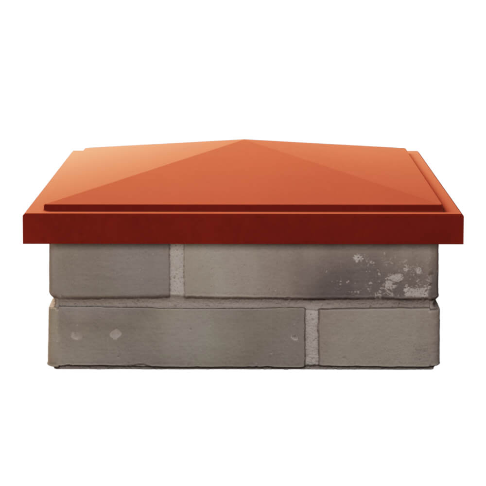 Колпак Zking БонаМоно Красный на столб 1.5х1.5 кирпича (385х385, 400х400мм) Сызрань фото