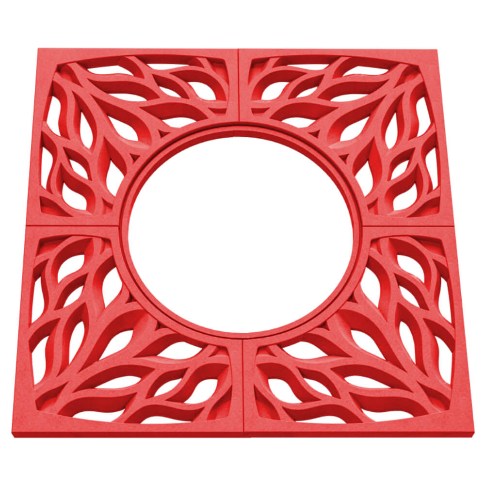 Приствольная решетка для дерева ZKING CRUST 1.2х1.2м Красная в Сызрани фото