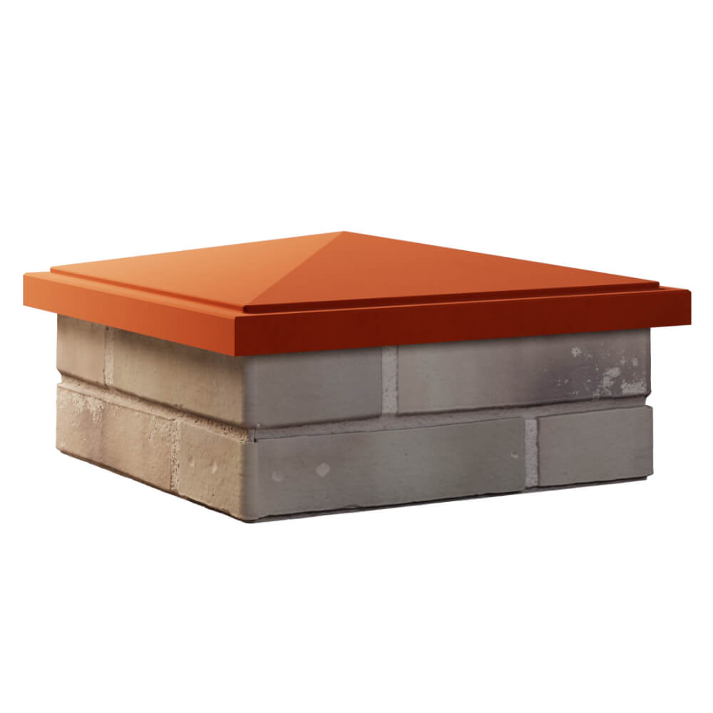 Колпак Zking БонаМоно Красный на столб 1.5х1.5 кирпича (385х385, 400х400мм) в Сызрани фото