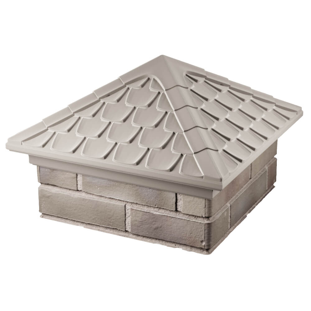 Колпак Zking Эльбрус Бежевый на столб 1.5х1.5 кирпича (385х385мм) в Сызрани фото