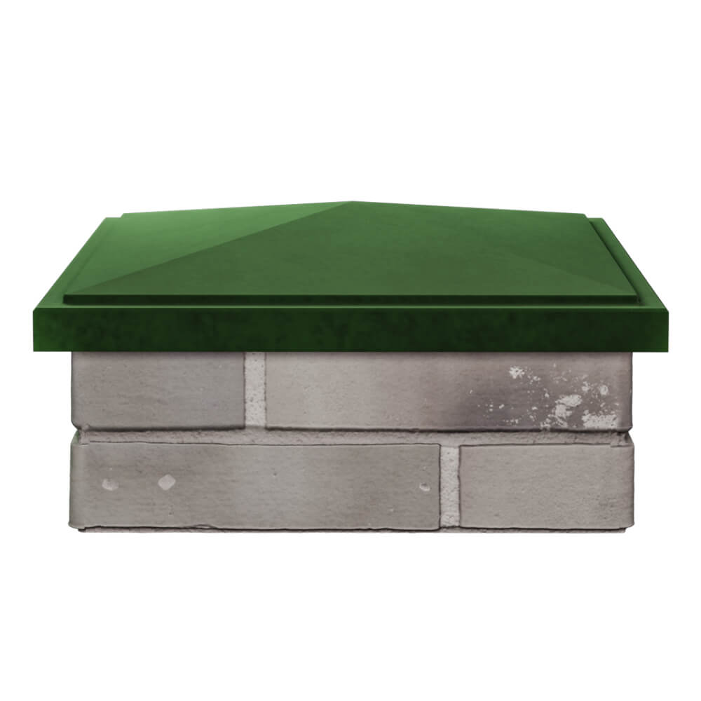 Колпак Zking БонаМоно Зеленый на столб 1.5х1.5 кирпича (385х385, 400х400мм) Сызрань фото