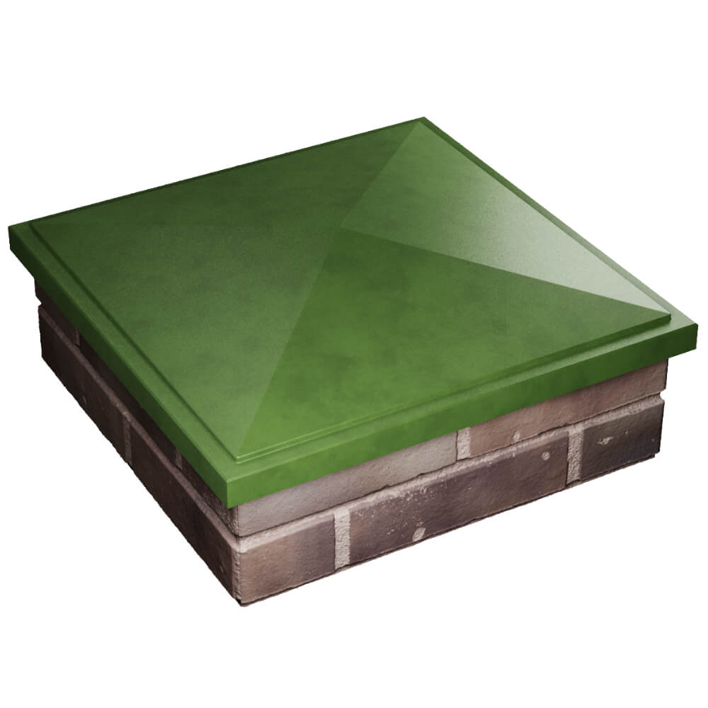 Колпак Zking БонаМоно Зеленый на столб 2х2 кирпича (515х515, 530х530мм) в Сызрани фото