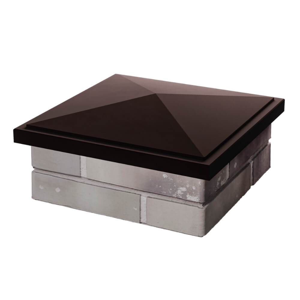 Колпак Zking БонаМоно Коричневый на столб 1.5х1.5 кирпича (385х385, 400х400мм) в Сызрани фото