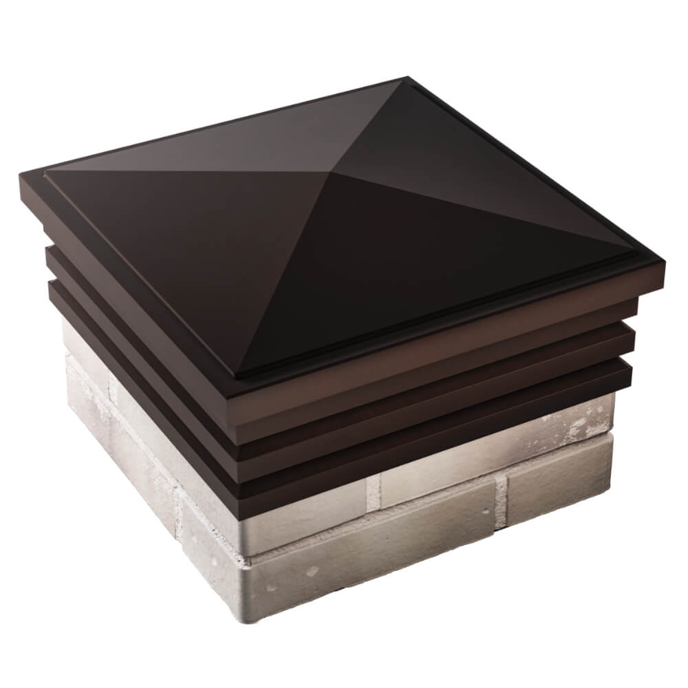 Колпак Zking Бона ХайТек Коричневый на столб 1.5х1.5 кирпича (385х385мм) в Сызрани фото