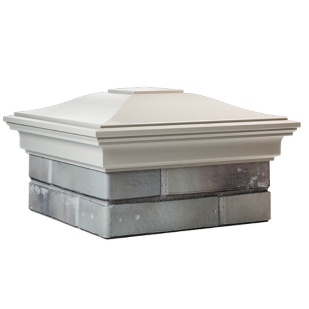 Колпак Zking Монблан Бежевый на столб 1.5х1.5 кирпича (385х385мм) в Сызрани фото