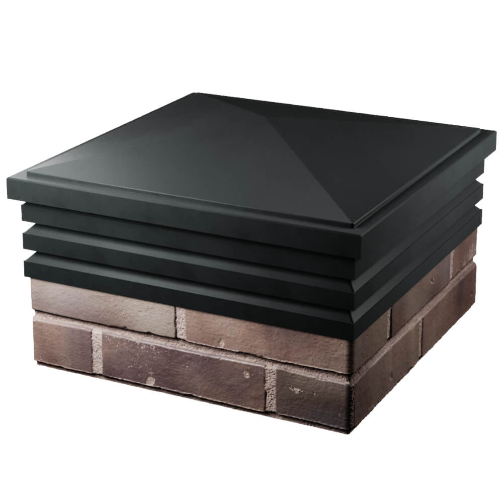 Колпак Zking Бона ХайТек Черный на столб 2х2 кирпича (513х513мм) в Сызрани фото