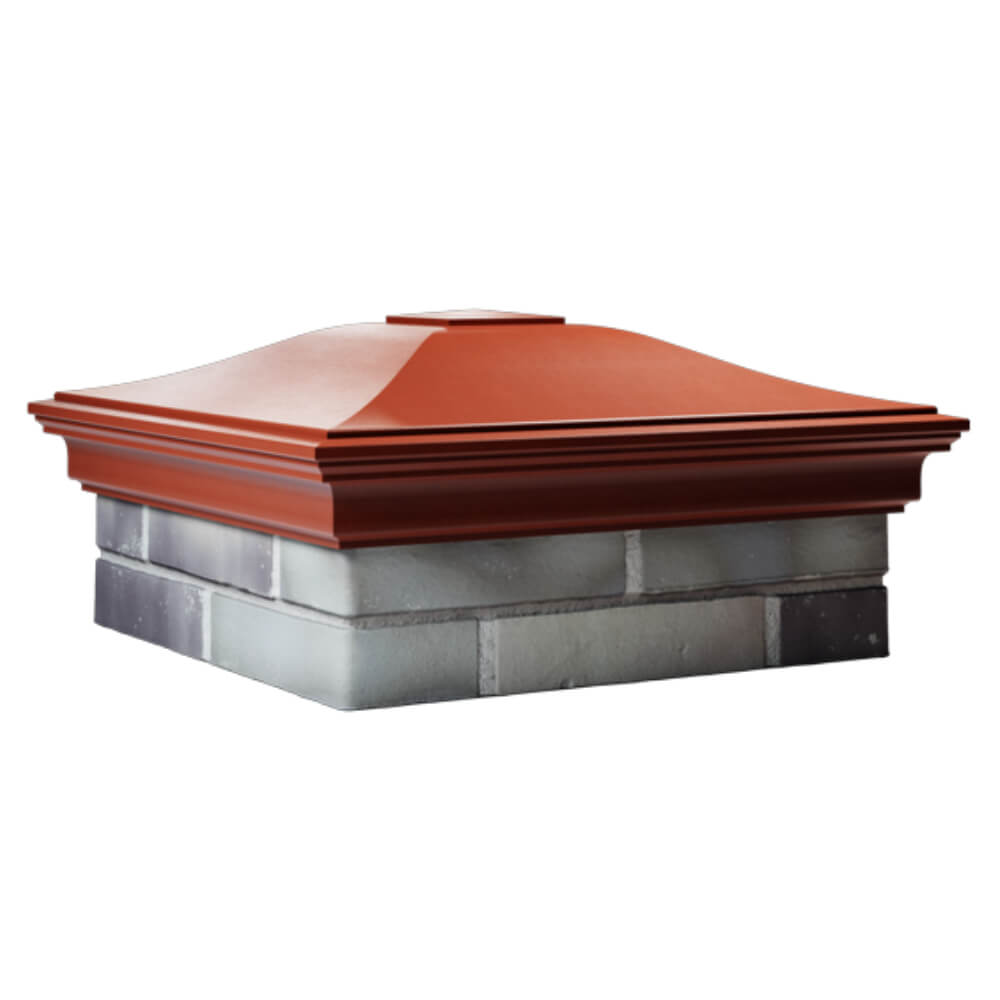 Колпак Zking Монблан Красный на столб 2х2 кирпича (515х515мм) в Сызрани фото