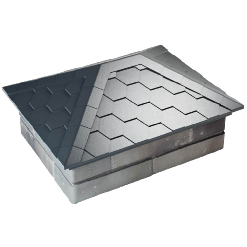 Колпак Zking Эверест Серый на столб 2х1.5 кирпича (520х390мм) Сызрань фото