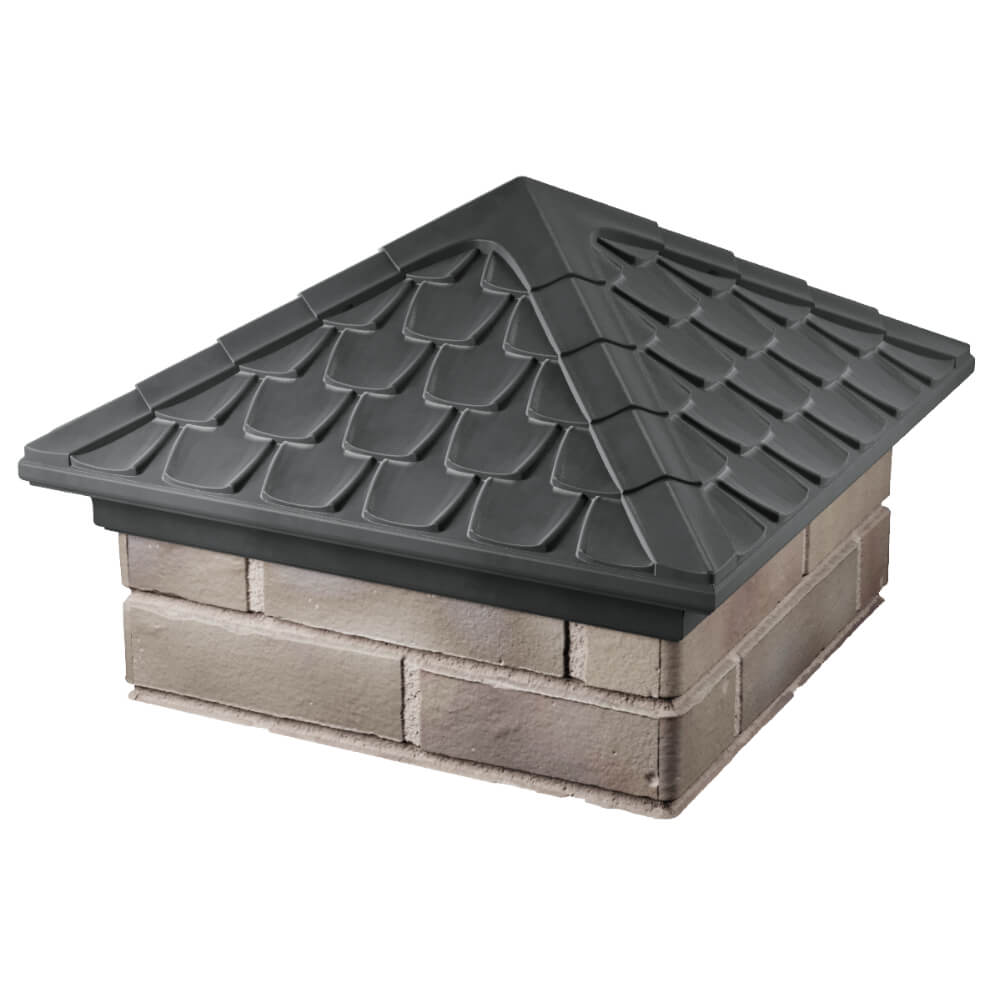 Колпак Zking Эльбрус Серый на столб 1.5х1.5 кирпича (385х385мм) в Сызрани фото