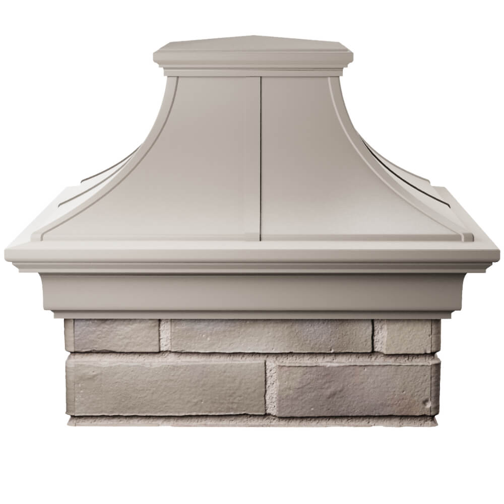 Колпак Zking Монблан Премиум Бежевый на столб 1.5х1.5 кирпича (385х385мм) Сызрань фото