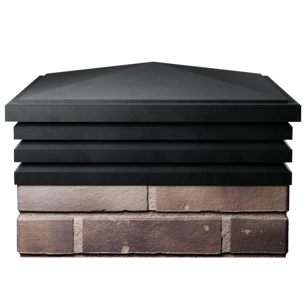 Колпак Zking Бона ХайТек Черный на столб 2х2 кирпича (513х513мм) Сызрань фото