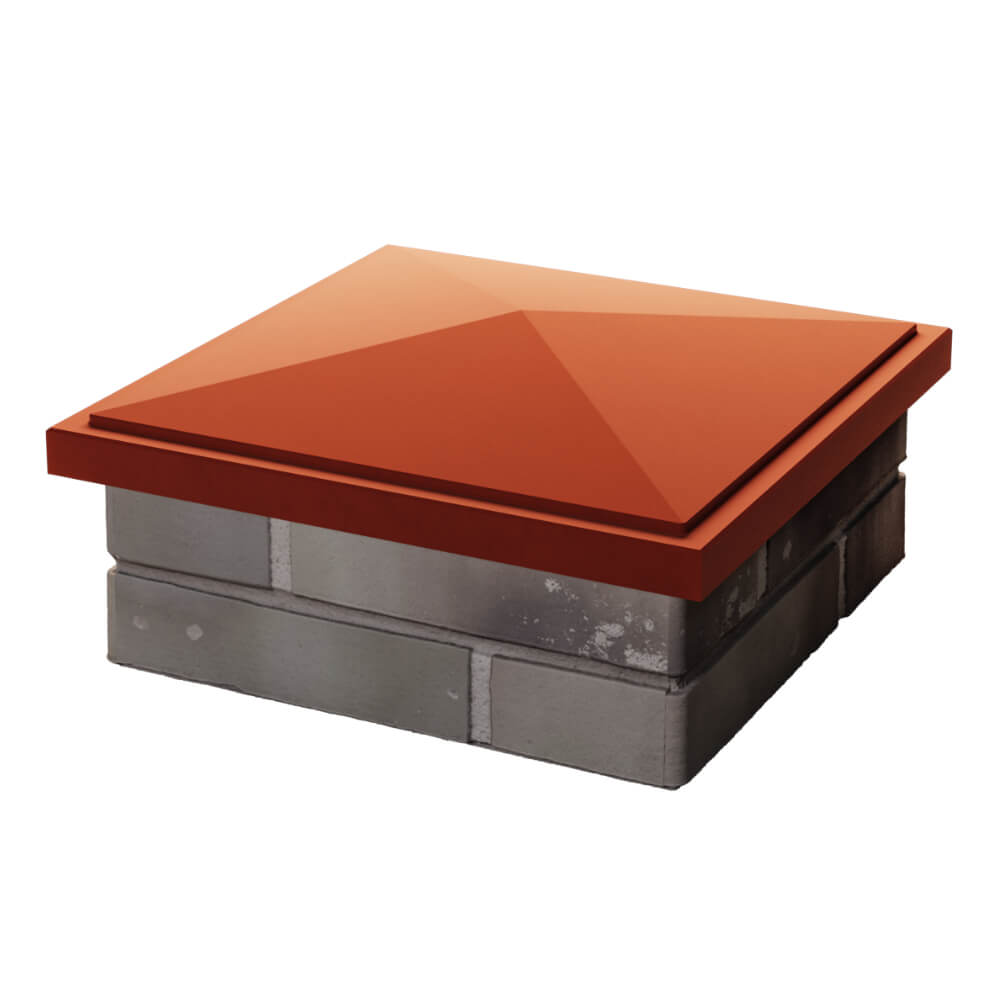 Колпак Zking БонаМоно Красный на столб 1.5х1.5 кирпича (385х385, 400х400мм) в Сызрани фото