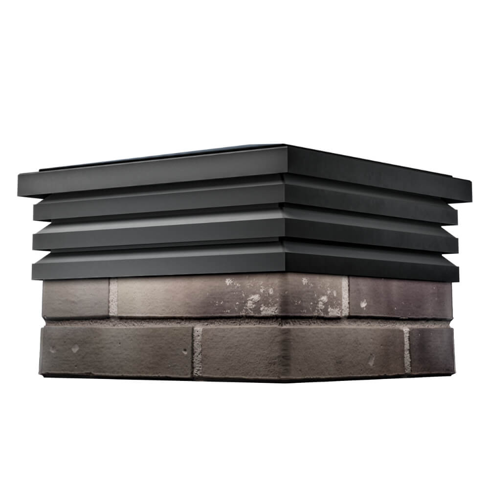 Колпак Zking Бона ХайТек Черный на столб 1.5х1.5 кирпича (385х385мм) в Сызрани фото