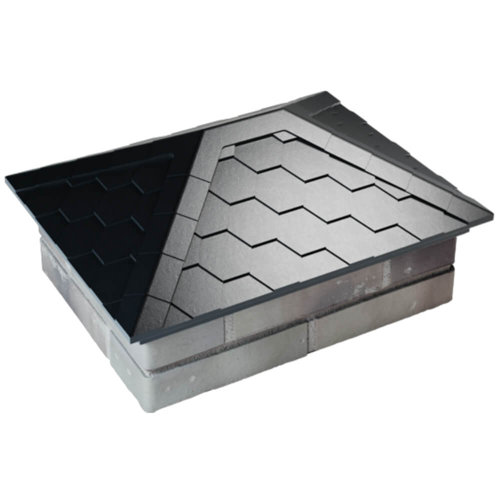 Колпак Zking Эверест Черный на столб 2х1.5 кирпича (520х390мм) Сызрань фото