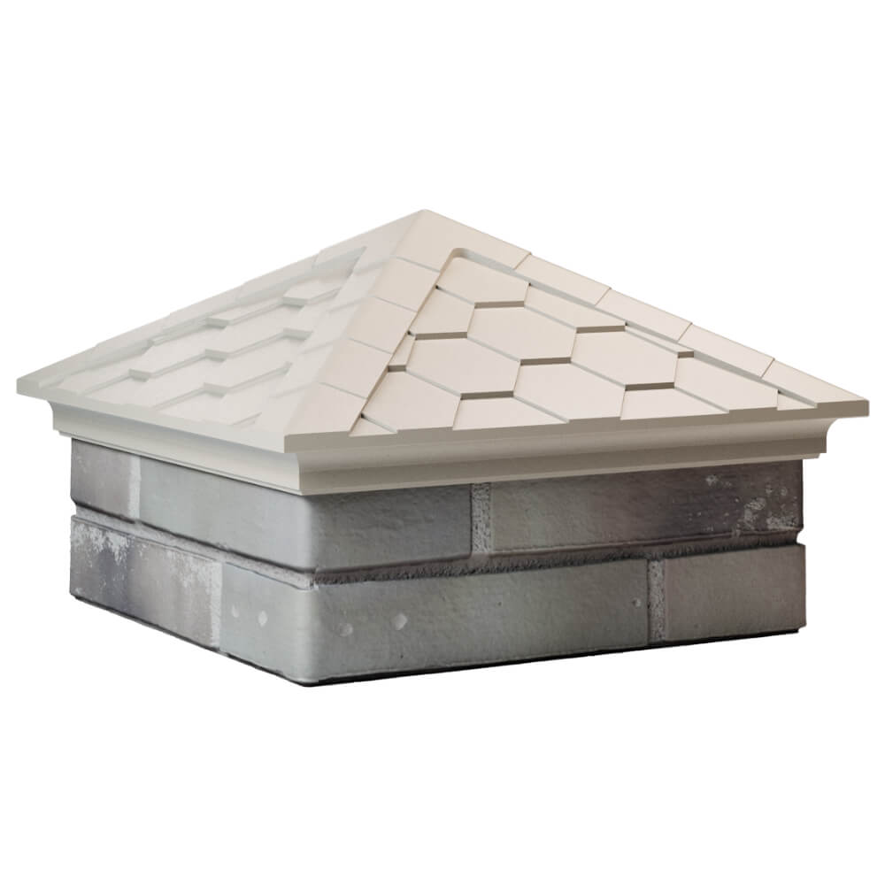 Колпак Zking Эверест Бежевый на столб 1.5х1.5 кирпича (390х390мм) в Сызрани фото