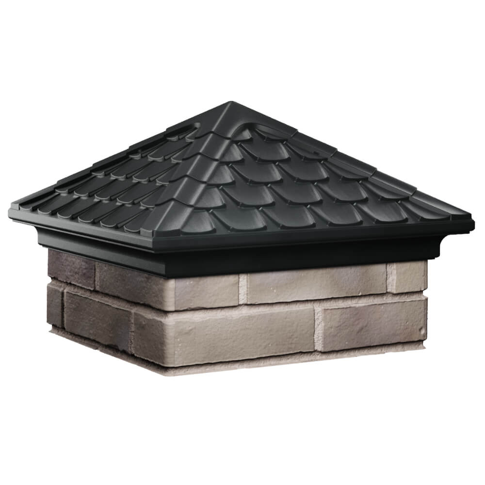 Колпак Zking Эльбрус Черный на столб 1.5х1.5 кирпича (385х385мм) в Сызрани фото