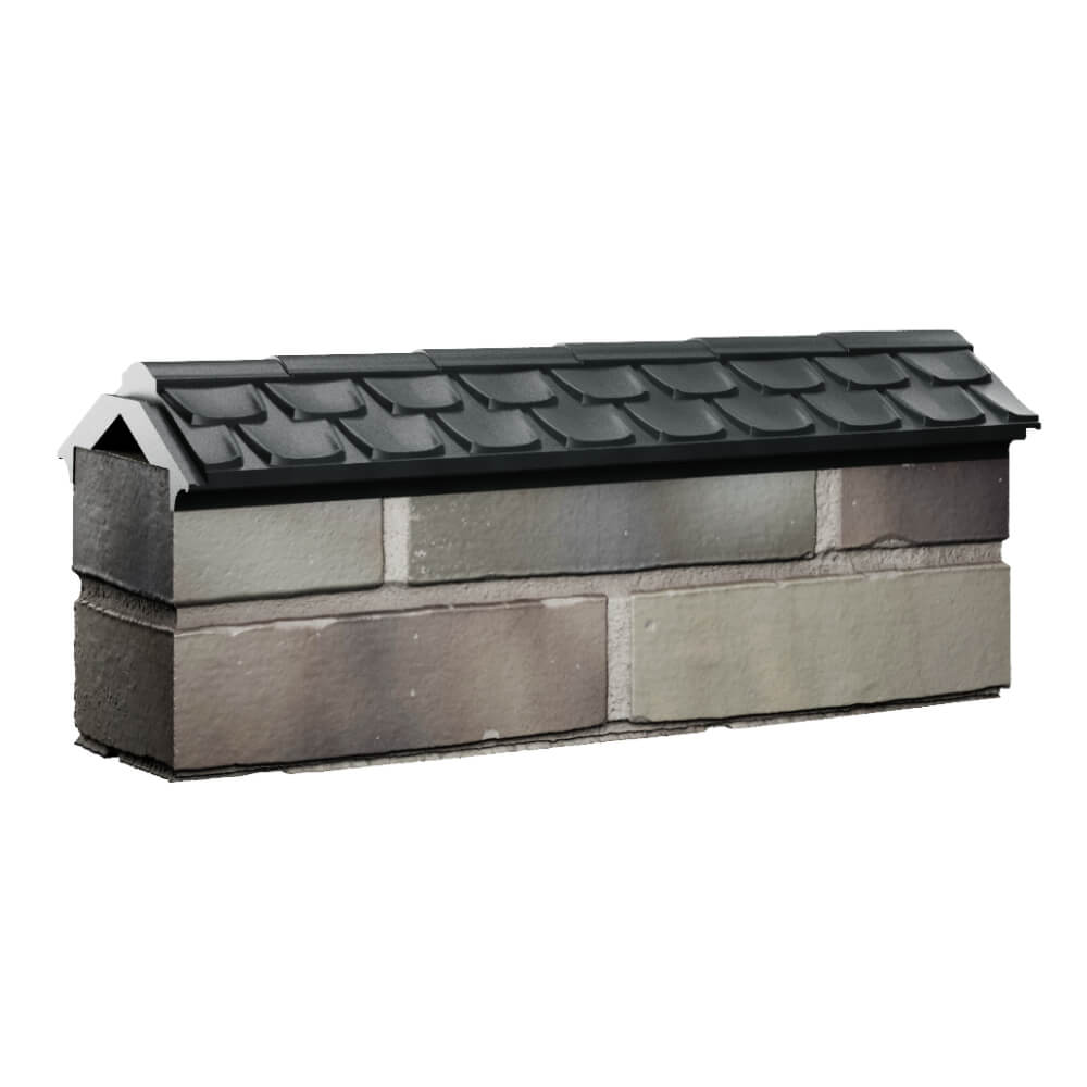 Парапет Zking Эльбрус Черный с посадкой на 0.5 кирпича (130мм) Сызрань фото