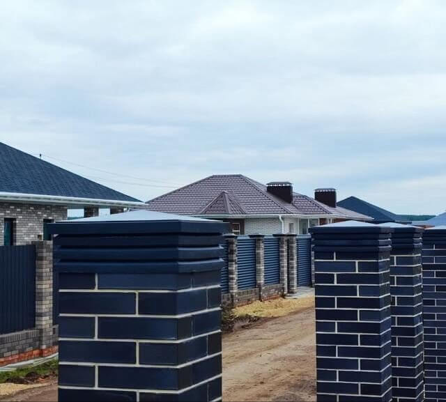 Колпак Zking Бона ХайТек Серый на столб 1.5х1.5 кирпича (385х385мм) в Сызрани фото