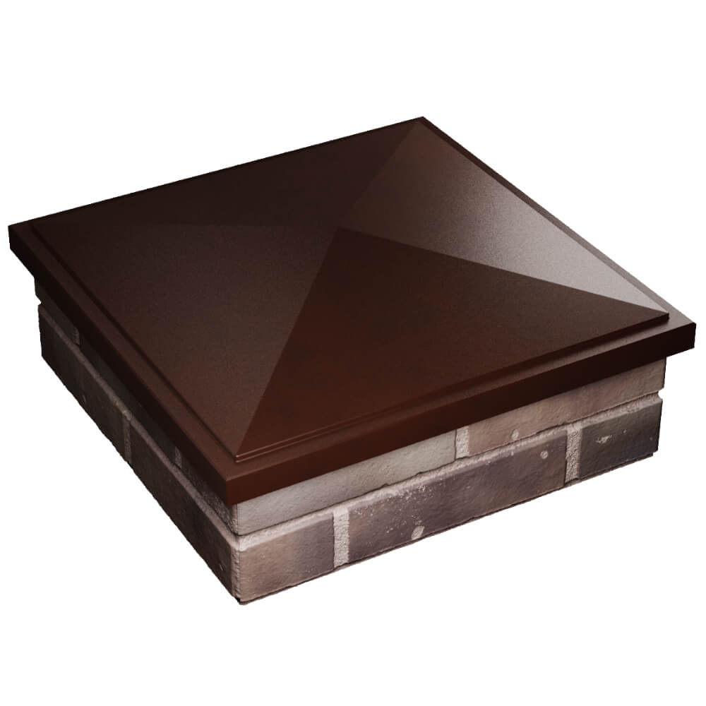 Колпак Zking БонаМоно Коричневый на столб 2х2 кирпича (515х515, 530х530мм) в Сызрани фото