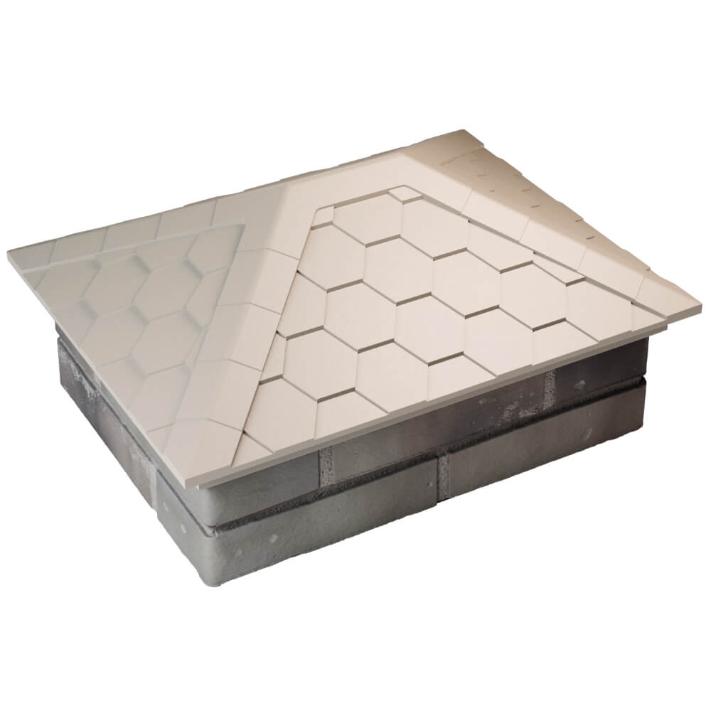 Колпак Zking Эверест Бежевый на столб 2х1.5 кирпича (520х390мм) Сызрань фото