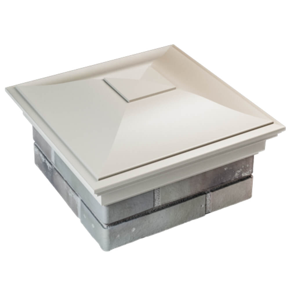 Колпак Zking Монблан Бежевый на столб 1.5х1.5 кирпича (385х385мм) в Сызрани фото