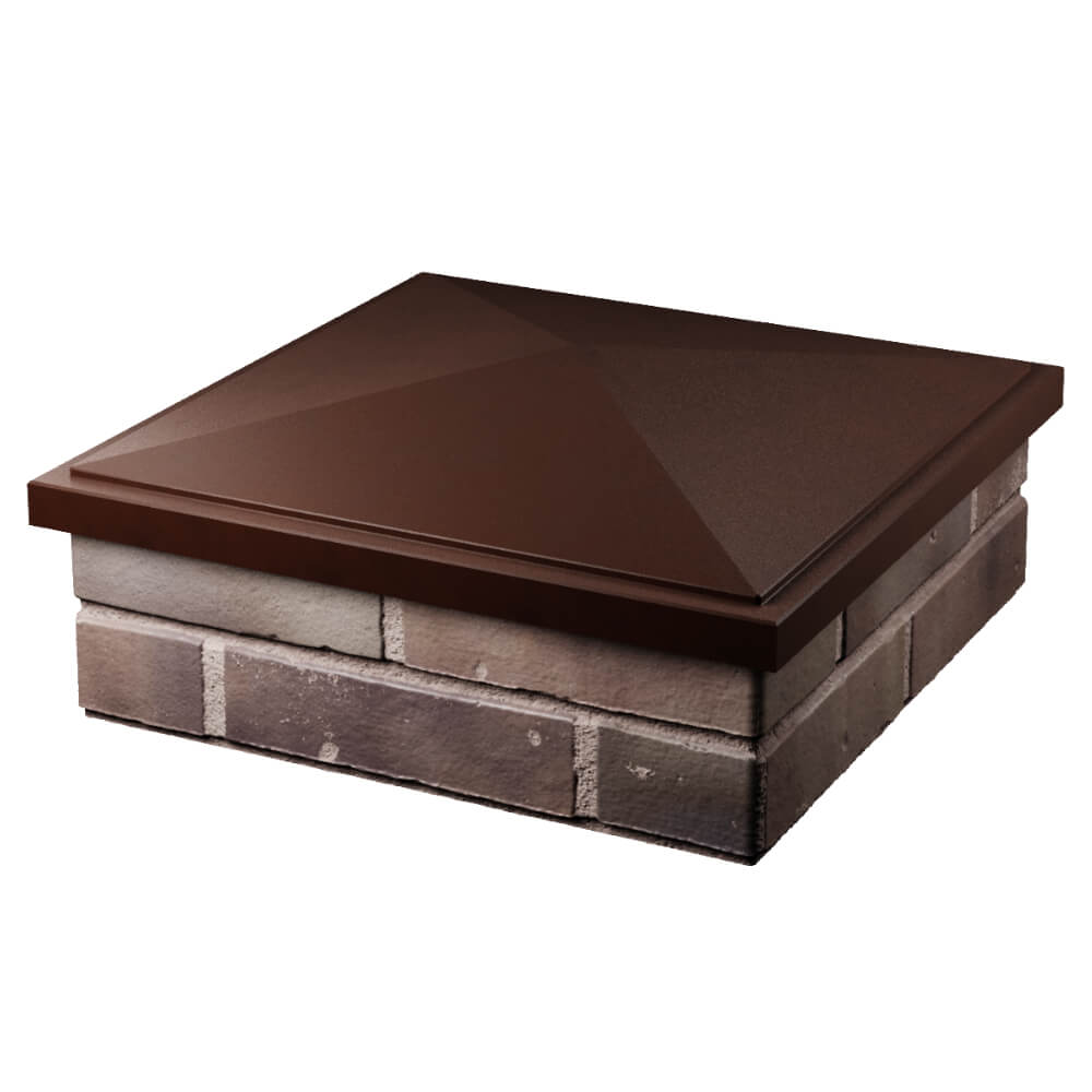 Колпак Zking БонаМоно Коричневый на столб 2х2 кирпича (515х515, 530х530мм) в Сызрани фото