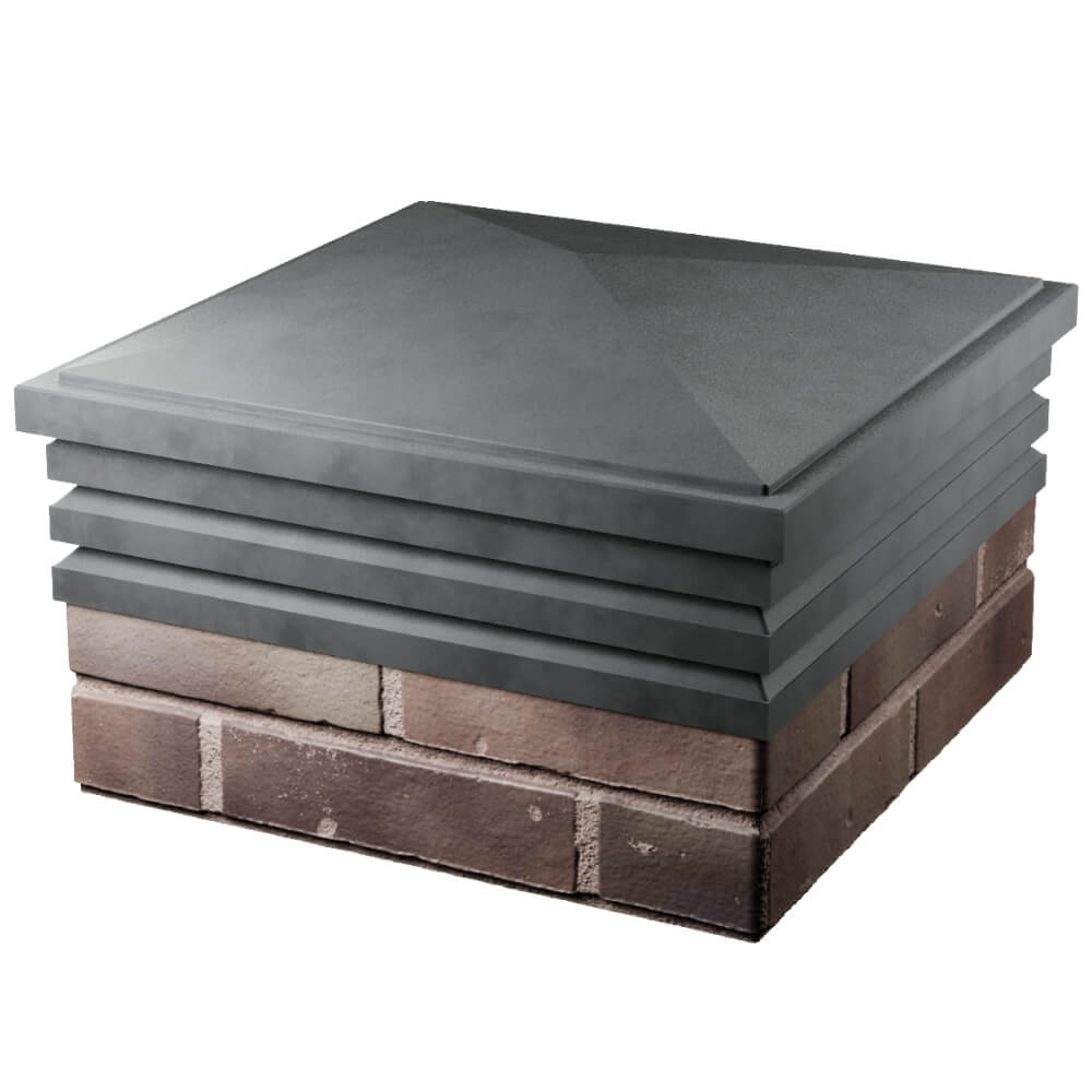 Колпак Zking Бона ХайТек Серый на столб 2х2 кирпича (513х513мм) в Сызрани фото