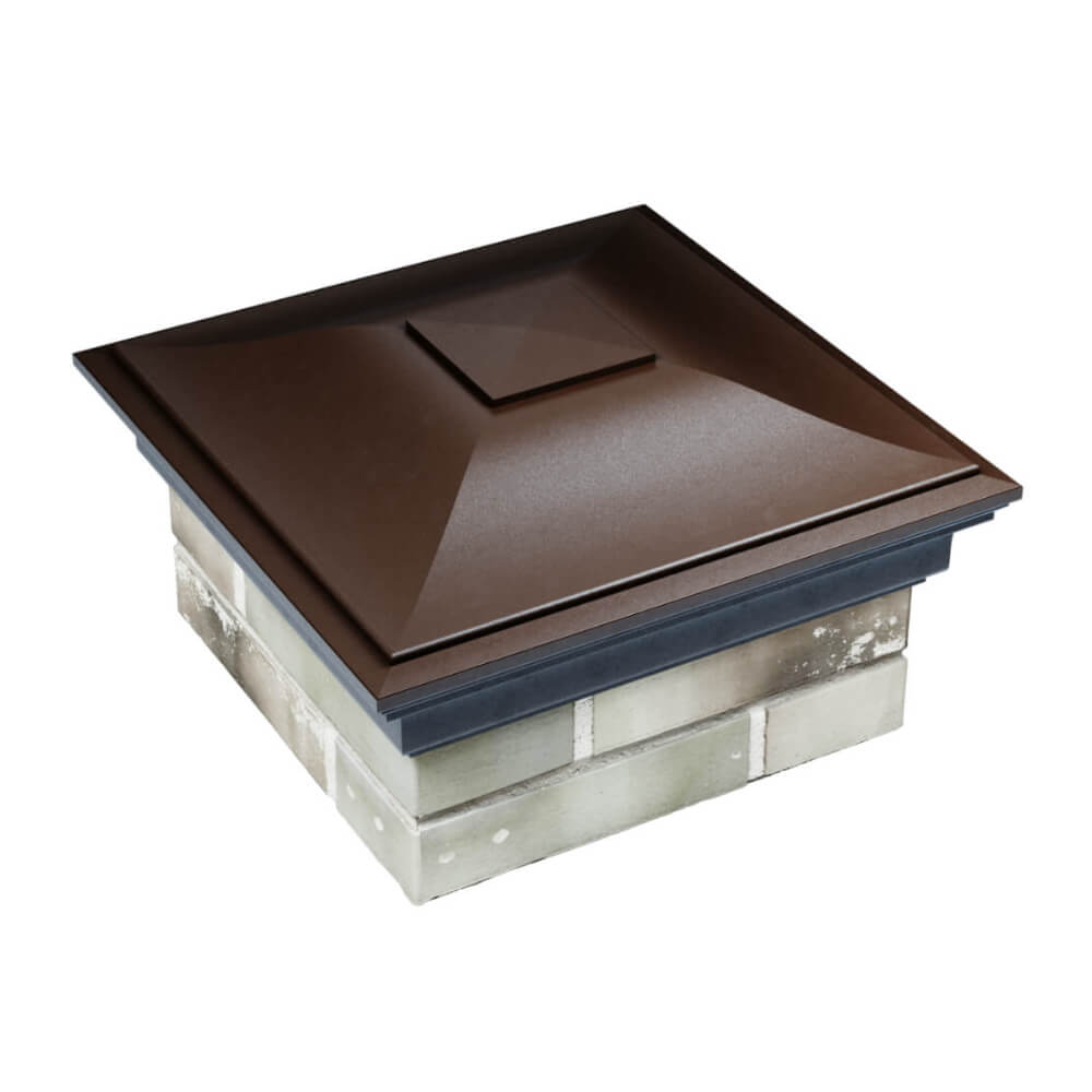 Колпак Zking Монблан Коричневый на столб 1.5х1.5 еврокирпича 0.7НФ (355х355мм) в Сызрани фото