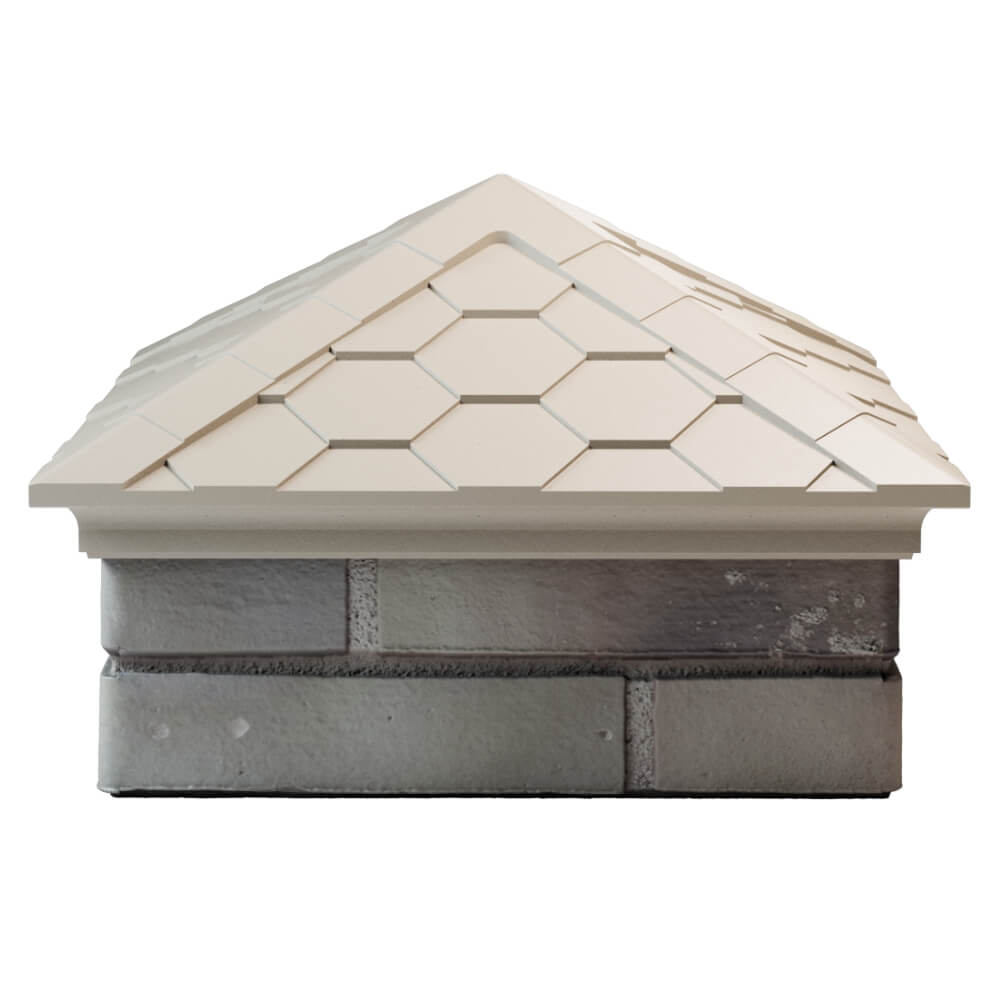 Колпак Zking Эверест Бежевый на столб 1.5х1.5 кирпича (390х390мм) Сызрань фото