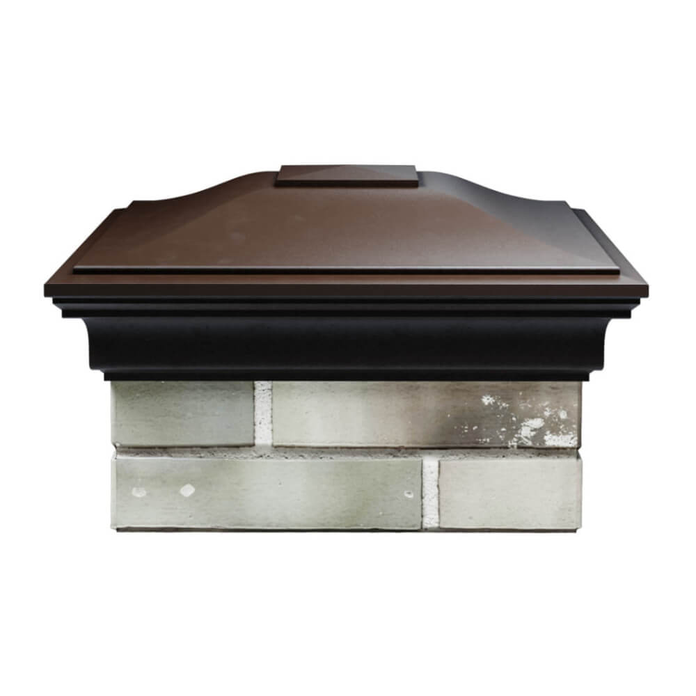 Колпак Zking Монблан Коричневый на столб 1.5х1.5 еврокирпича 0.7НФ (355х355мм) Сызрань фото