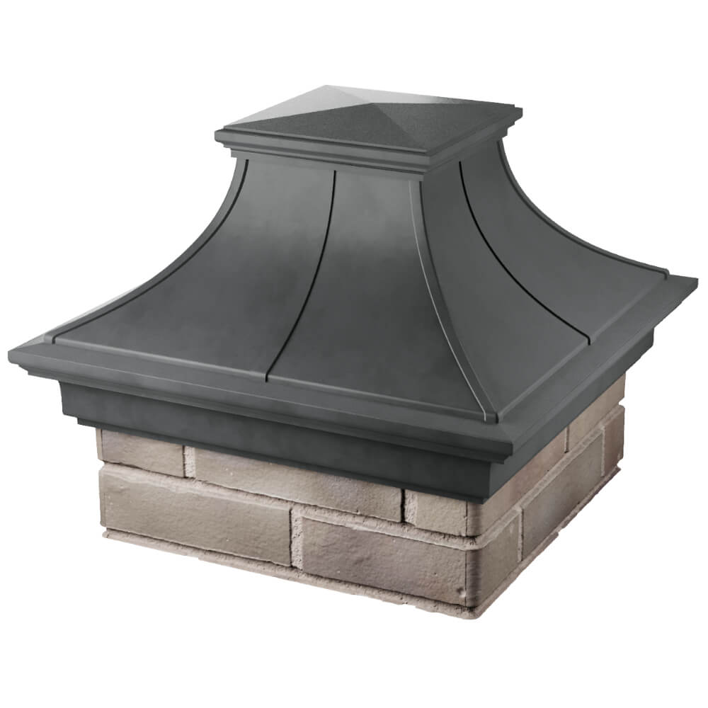 Колпак Zking Монблан Премиум Серый на столб 1.5х1.5 кирпича (385х385мм) в Сызрани фото
