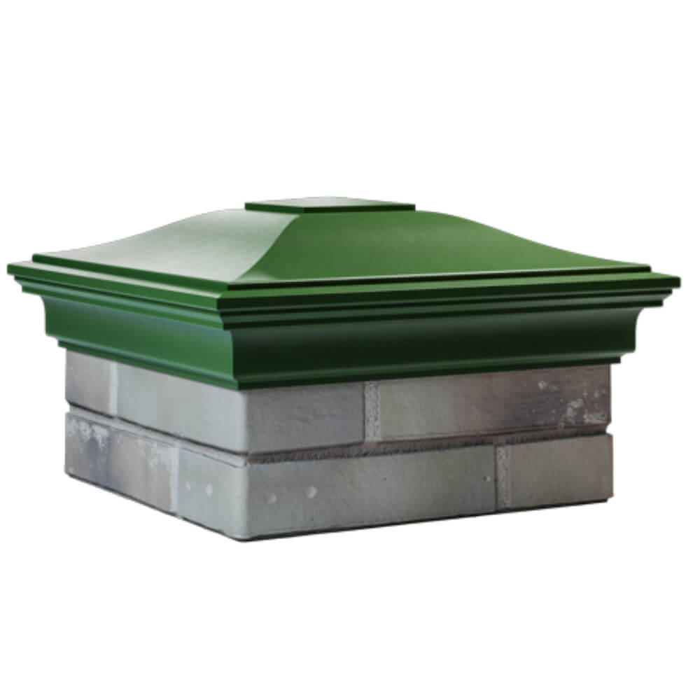 Колпак Zking Монблан Зеленый на столб 1.5х1.5 кирпича (385х385мм) в Сызрани фото