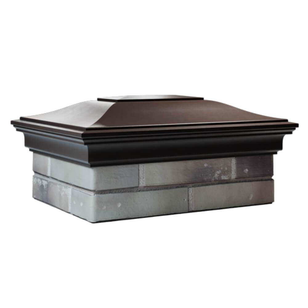 Колпак Zking Монблан Коричневый на столб 2х1.5 кирпича (515х385мм) в Сызрани фото