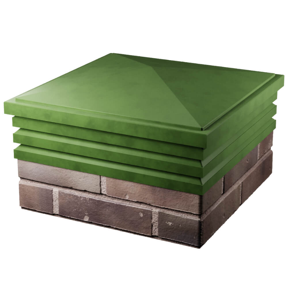 Колпак Zking Бона ХайТек Зеленый на столб 2х2 кирпича (513х513мм) в Сызрани фото