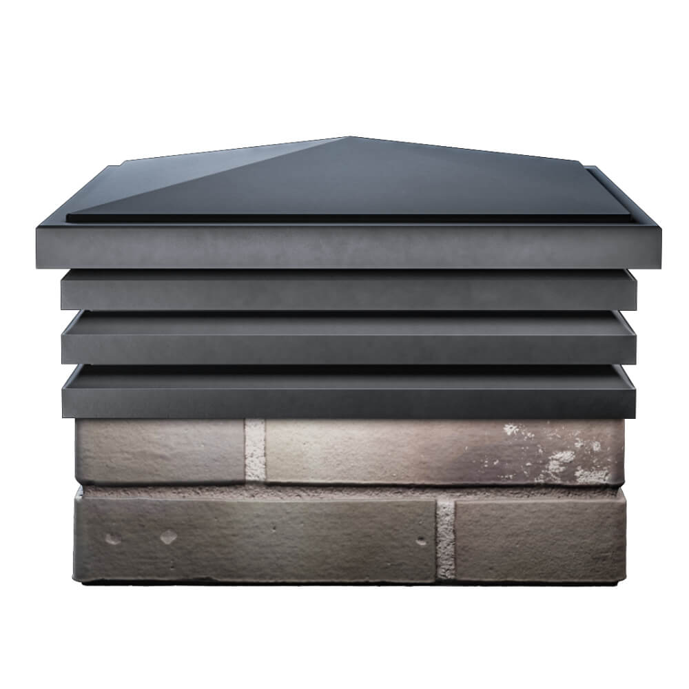 Колпак Zking Бона ХайТек Серый на столб 1.5х1.5 кирпича (385х385мм) Сызрань фото