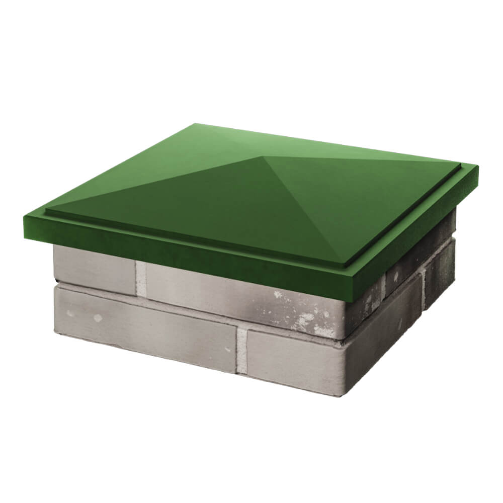 Колпак Zking БонаМоно Зеленый на столб 1.5х1.5 кирпича (385х385, 400х400мм) в Сызрани фото