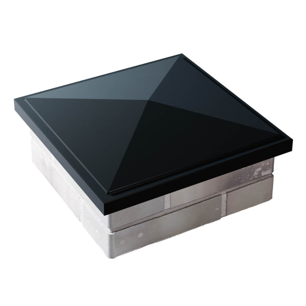 Колпак Zking БонаМоно Черный на столб 1.5х1.5 кирпича (385х385, 400х400мм) в Сызрани фото