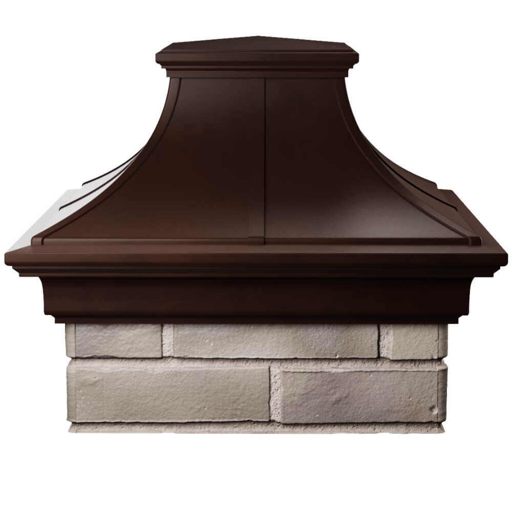 Колпак Zking Монблан Премиум Коричневый на столб 1.5х1.5 кирпича (385х385мм) Сызрань фото