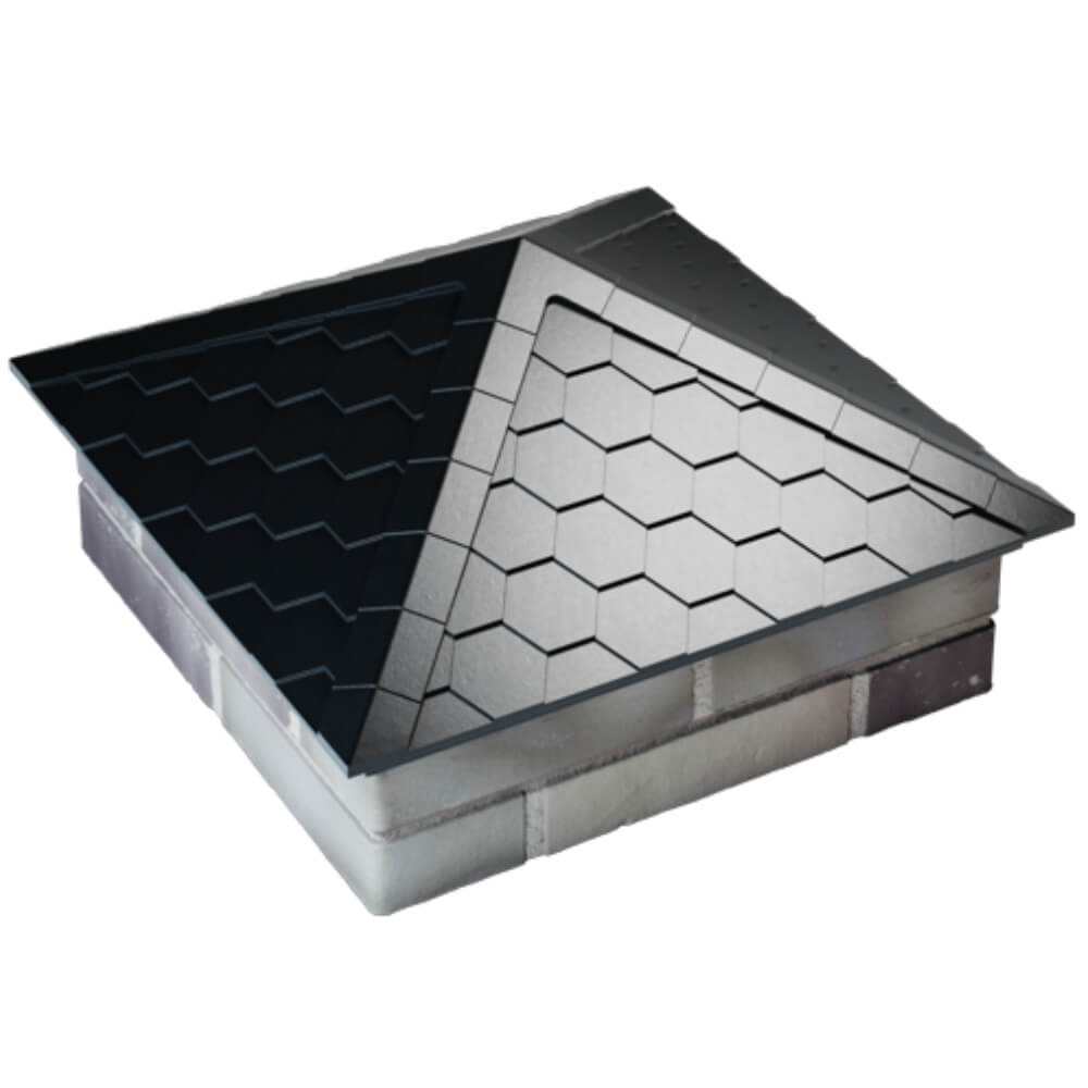 Колпак Zking Эверест Черный на столб 2х2 кирпича (535х535мм) Сызрань фото