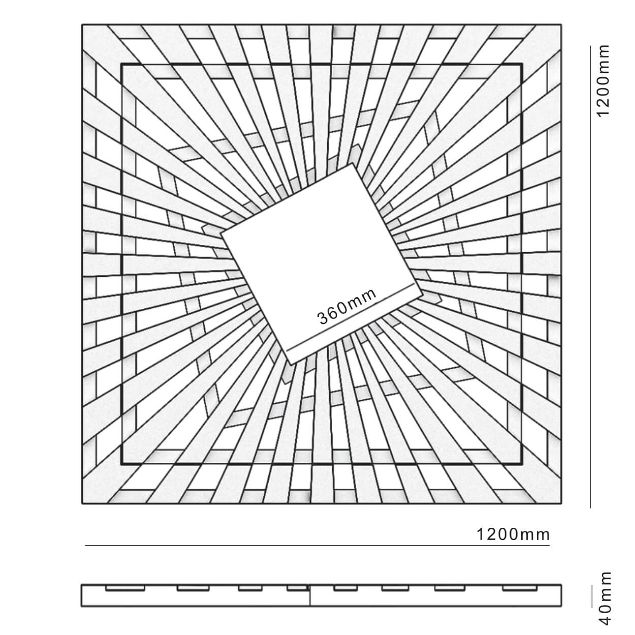 Приствольная решетка для дерева ZKING ATMOSPHERE 1.2х1.2м Черная в Сызрани фото
