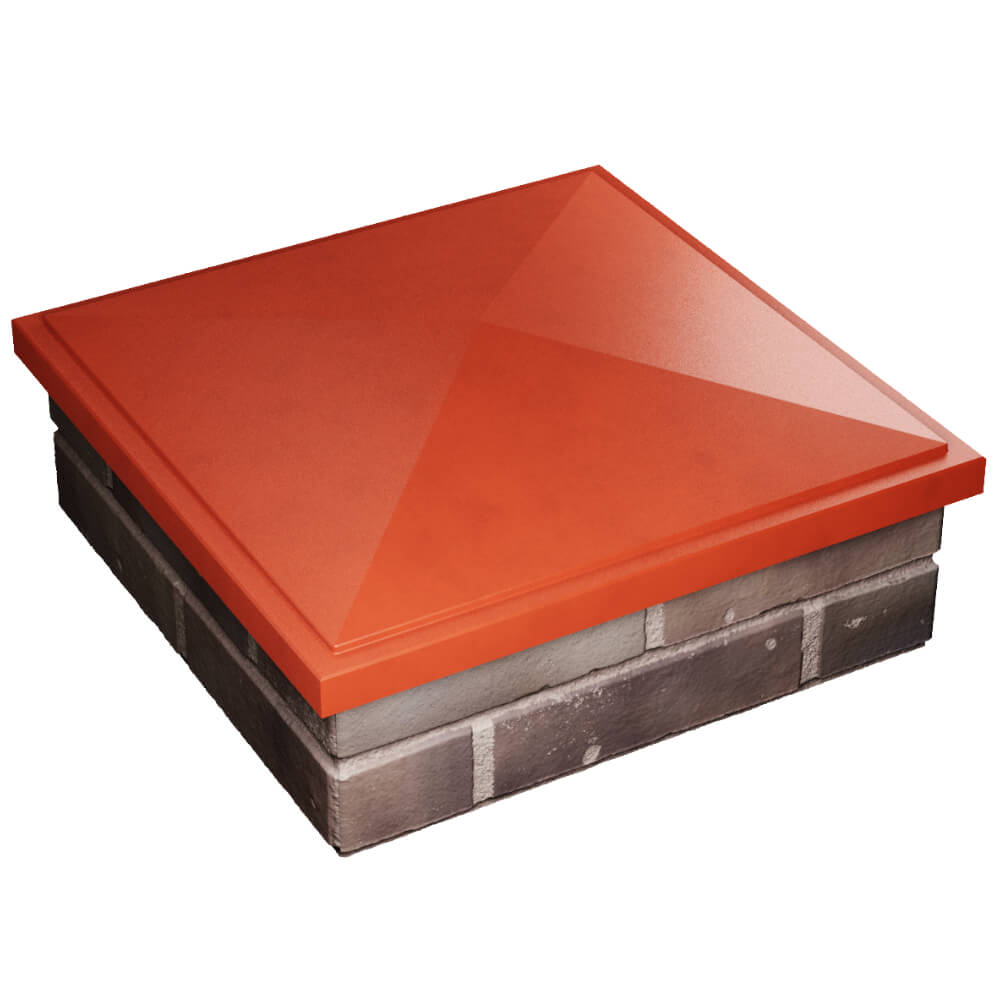 Колпак Zking БонаМоно Красный на столб 2х2 кирпича (515х515, 530х530мм) в Сызрани фото