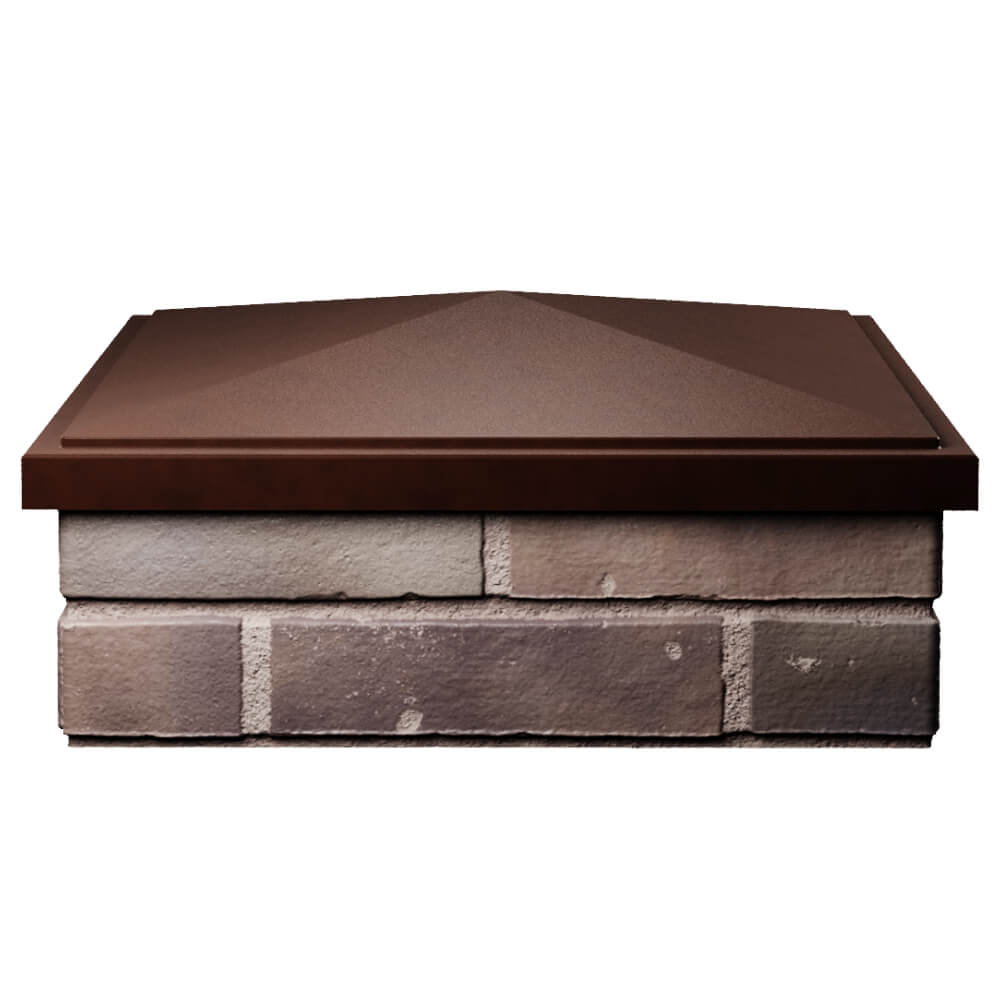 Колпак Zking БонаМоно Коричневый на столб 2х2 кирпича (515х515, 530х530мм) Сызрань фото