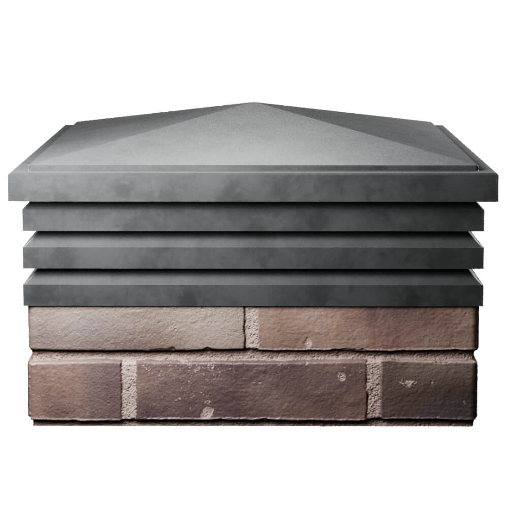 Колпак Zking Бона ХайТек Серый на столб 2х2 кирпича (513х513мм) Сызрань фото