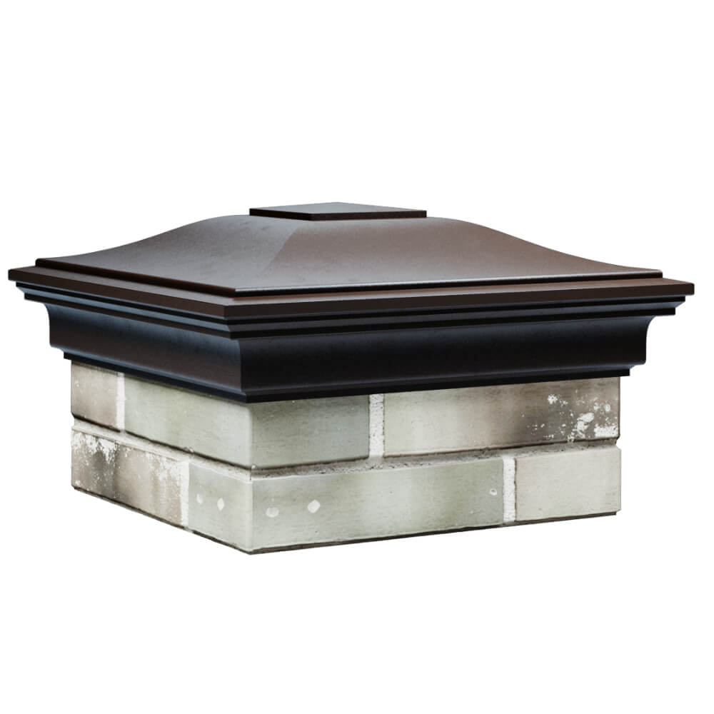 Колпак Zking Монблан Коричневый на столб 1.5х1.5 кирпича (385х385мм) в Сызрани фото