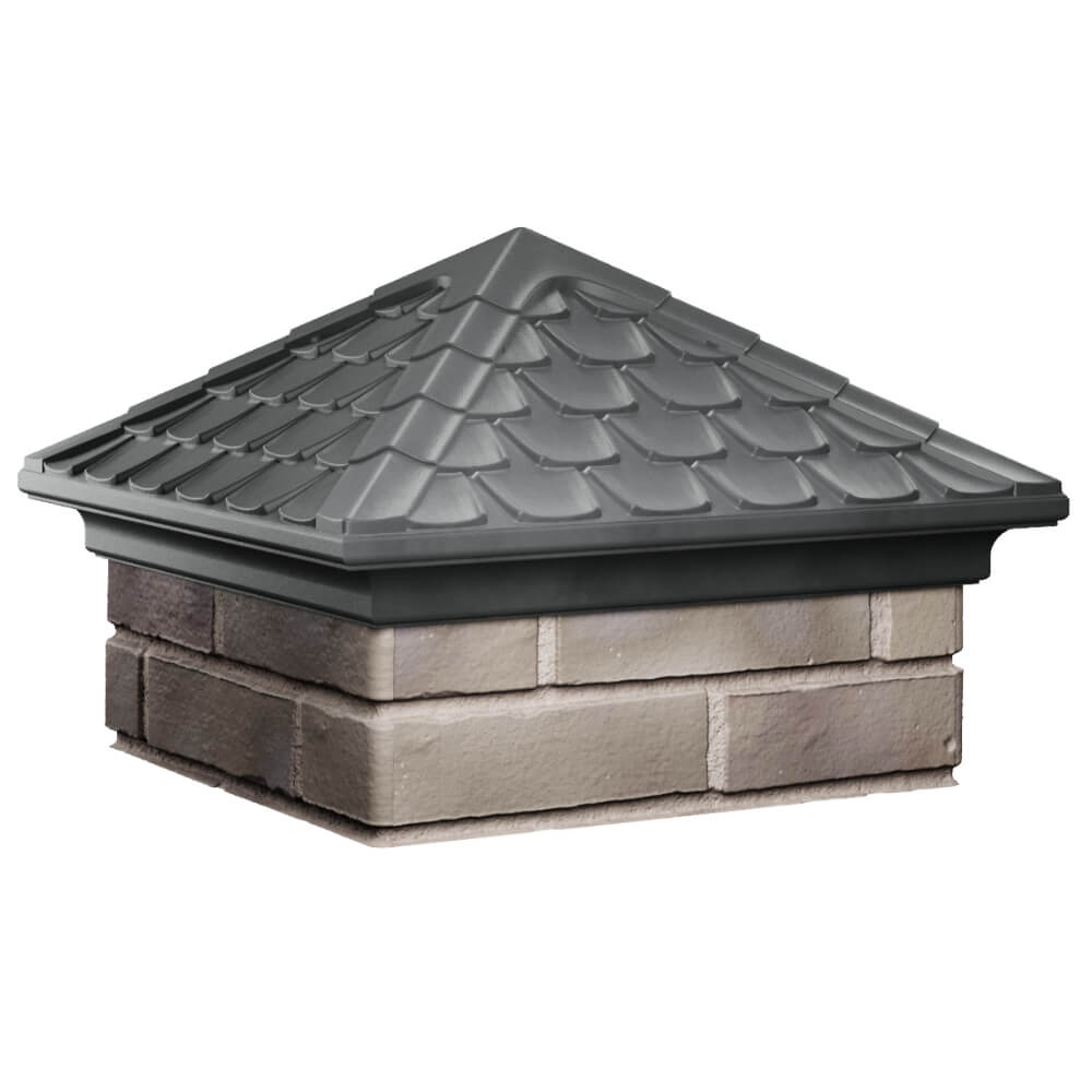 Колпак Zking Эльбрус Серый на столб 1.5х1.5 кирпича (385х385мм) в Сызрани фото