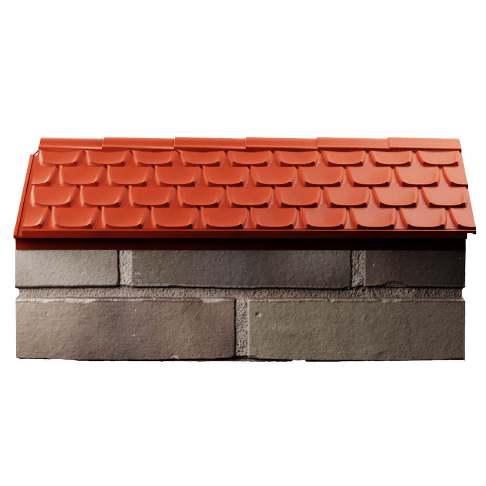 Парапет Zking Эльбрус Красный с посадкой на 1 кирпич (255мм) в Сызрани фото