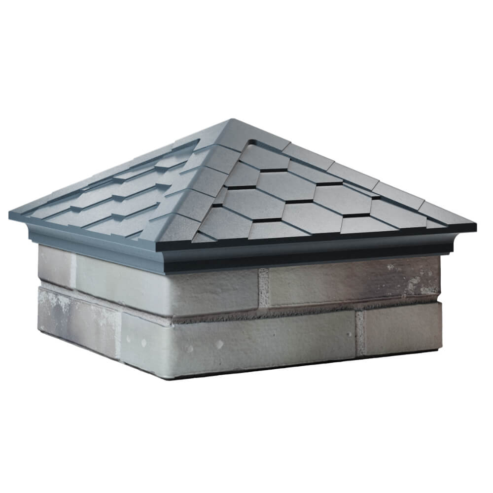 Колпак Zking Эверест Серый на столб 1.5х1.5 кирпича (390х390мм) в Сызрани фото