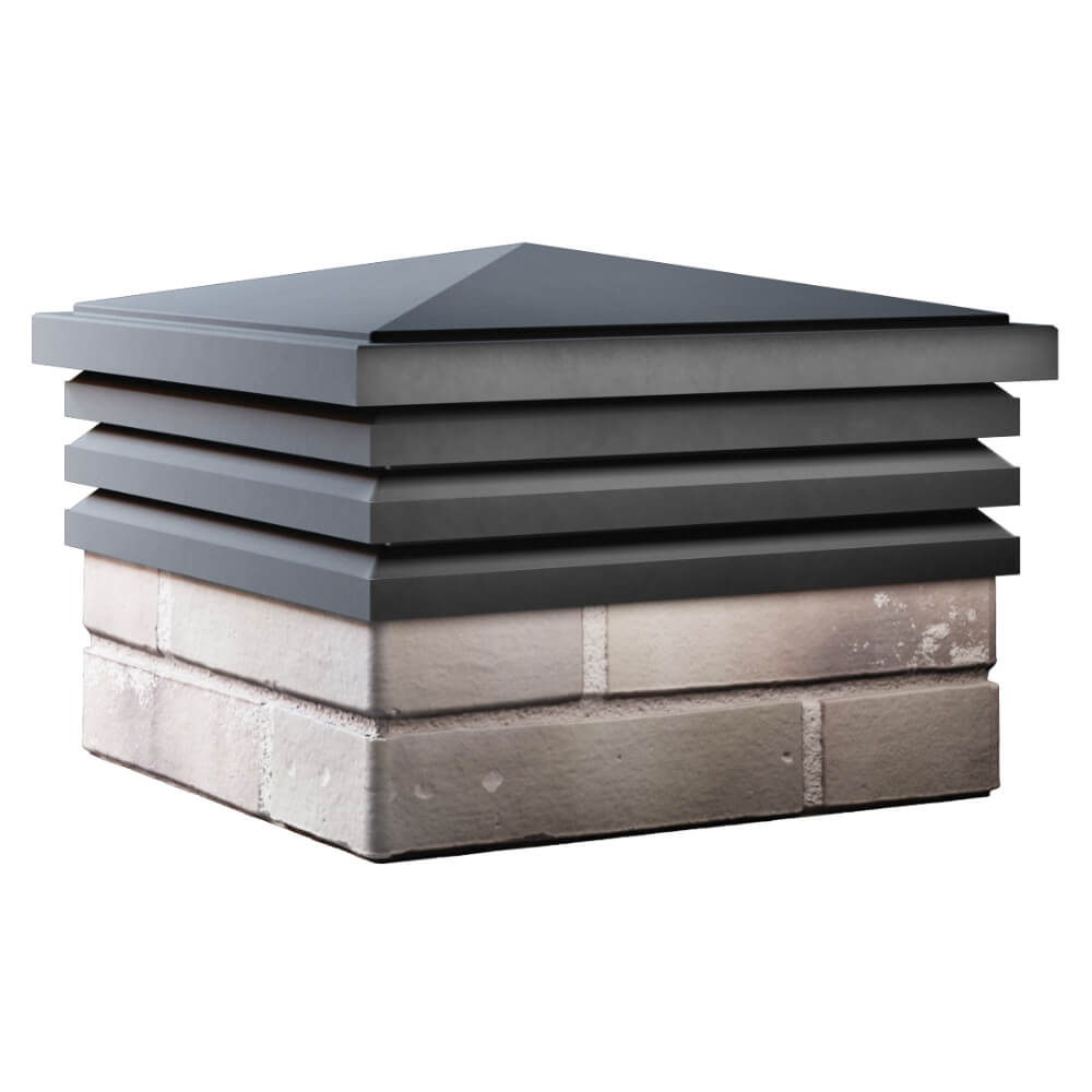 Колпак Zking Бона ХайТек Серый на столб 1.5х1.5 кирпича (385х385мм) в Сызрани фото