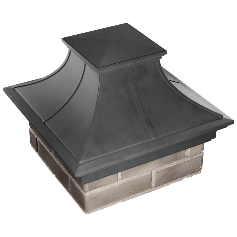 Колпак Zking Монблан Премиум Серый на столб 1.5х1.5 кирпича (385х385мм) в Сызрани фото