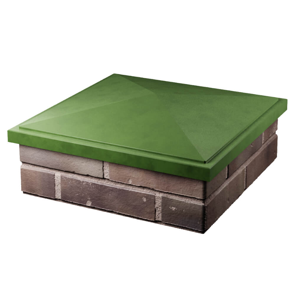 Колпак Zking БонаМоно Зеленый на столб 2х2 кирпича (515х515, 530х530мм) в Сызрани фото